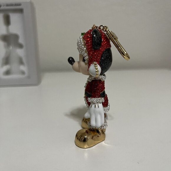 Disney x Baublebar Mickey Mouse Santa Claus Bag Purse Charm Keychain Crystal NEW - Picture 7 of 10